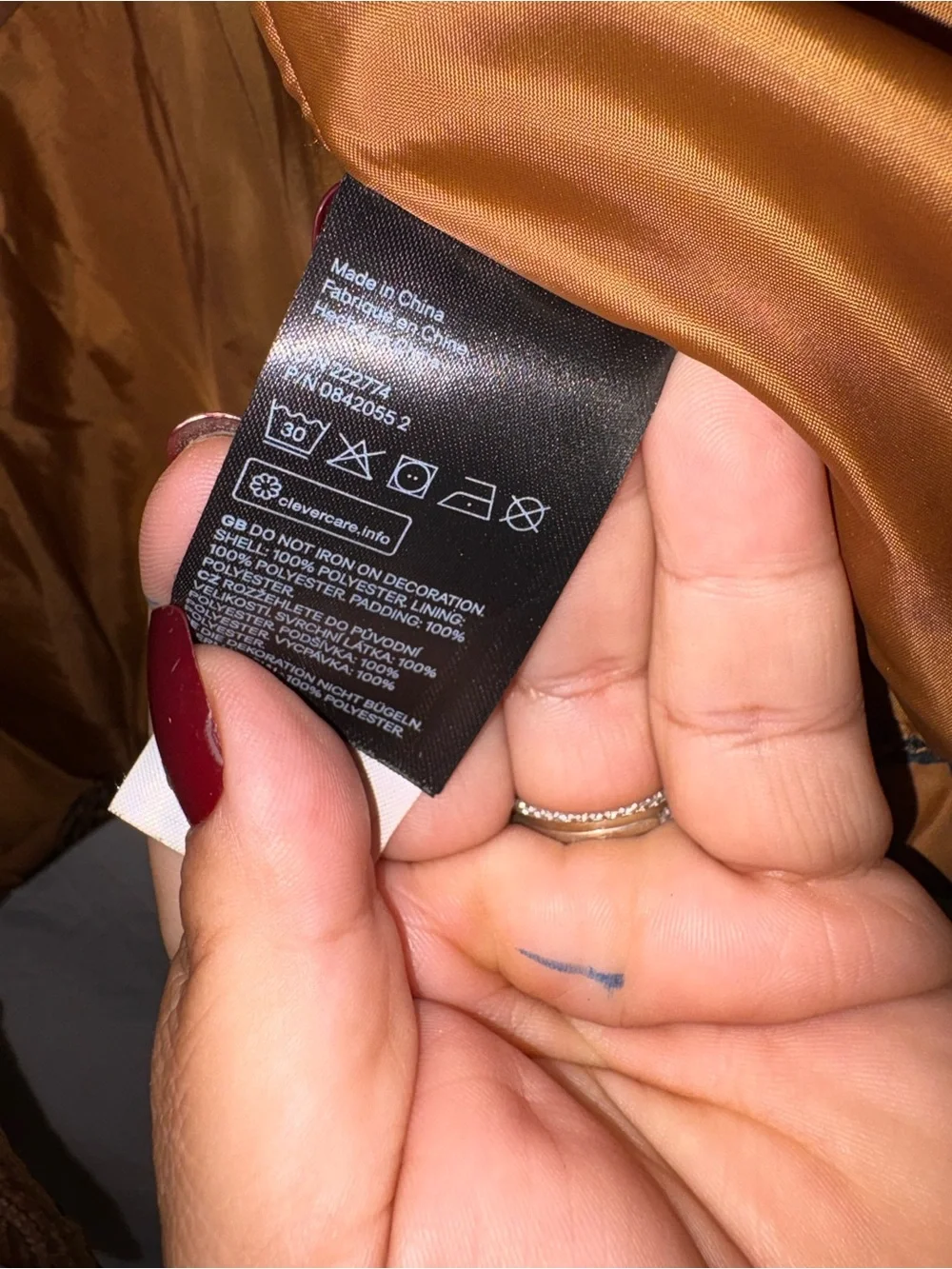 H&M Brown Tiger Print Puffer Jacket